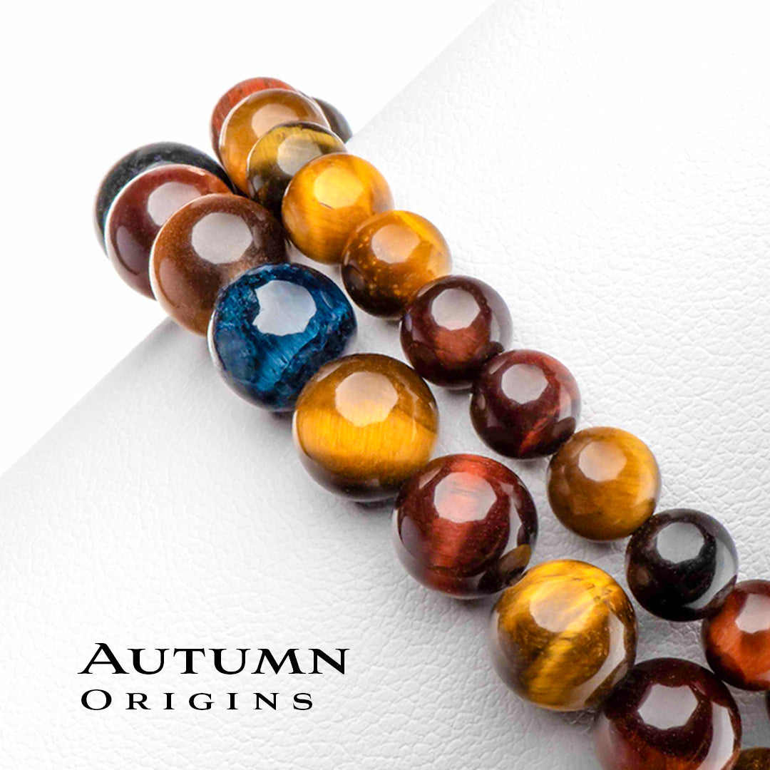 Bracelet Oeil de Tigre homme et femme Tricolore Autumn Origins – Ovsanna